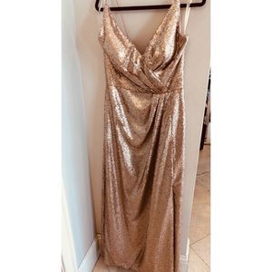 Rose gold sequence gown